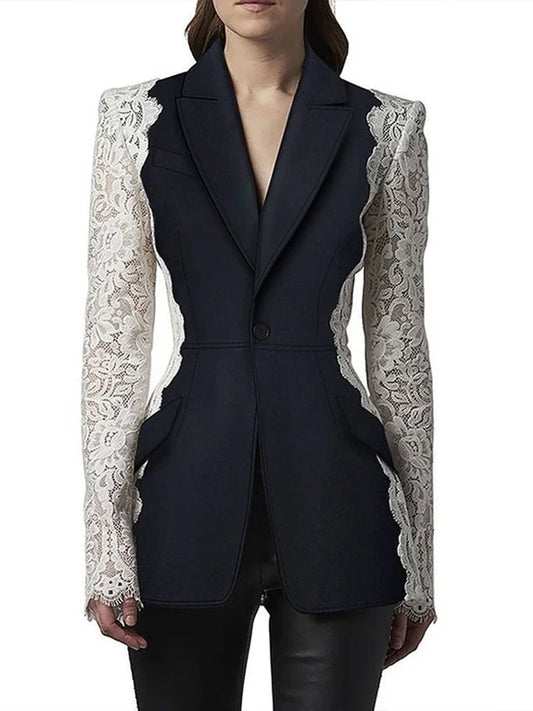 Laced Sleeve Blazer (Re-Stock Arrives 1/11)