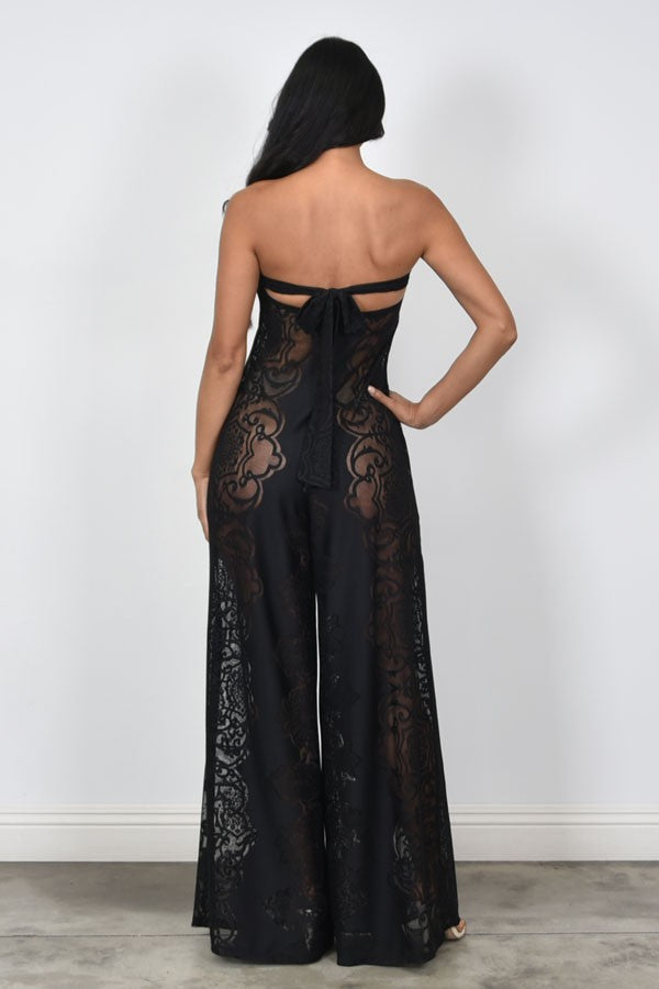 Wide Leg Lace Jumpsuit