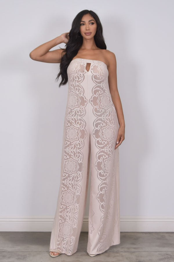 Wide Leg Lace Jumpsuit