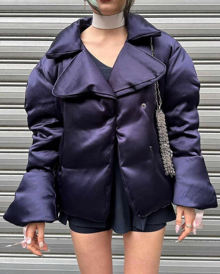 Raine Satin Goose Down Coat (Pre Order Arrives 10/31)