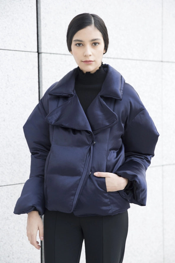 Raine Satin Goose Down Coat (Pre Order Arrives 10/31)