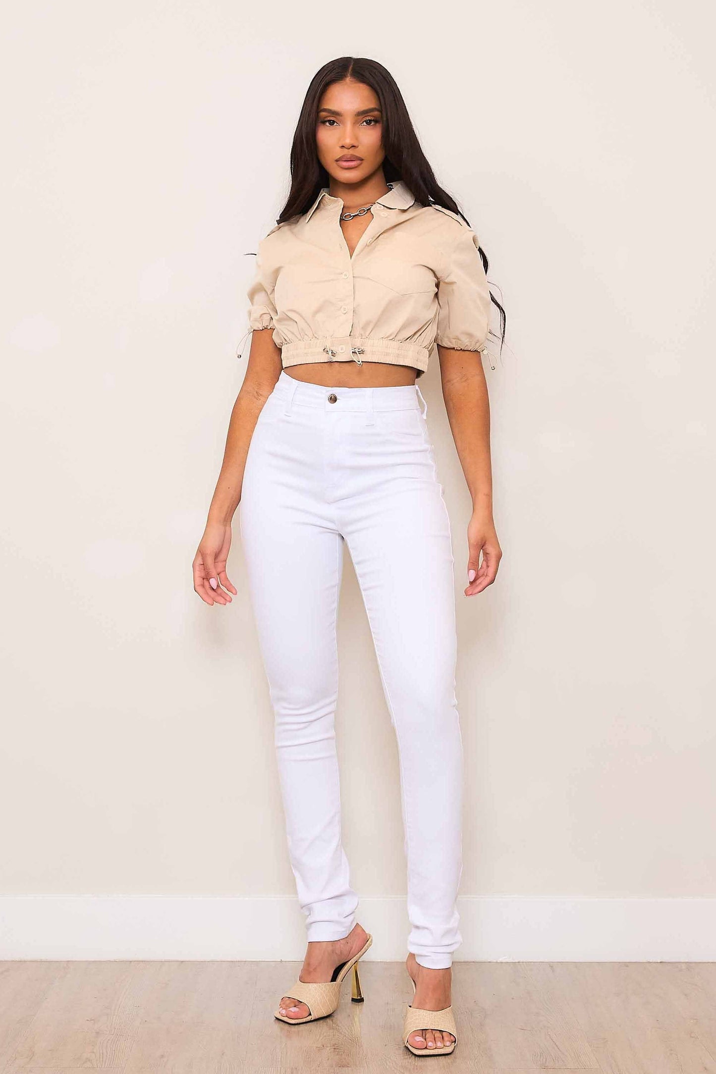 Laila White Skinny Jeans (Re-Stock Arrives-1-11)