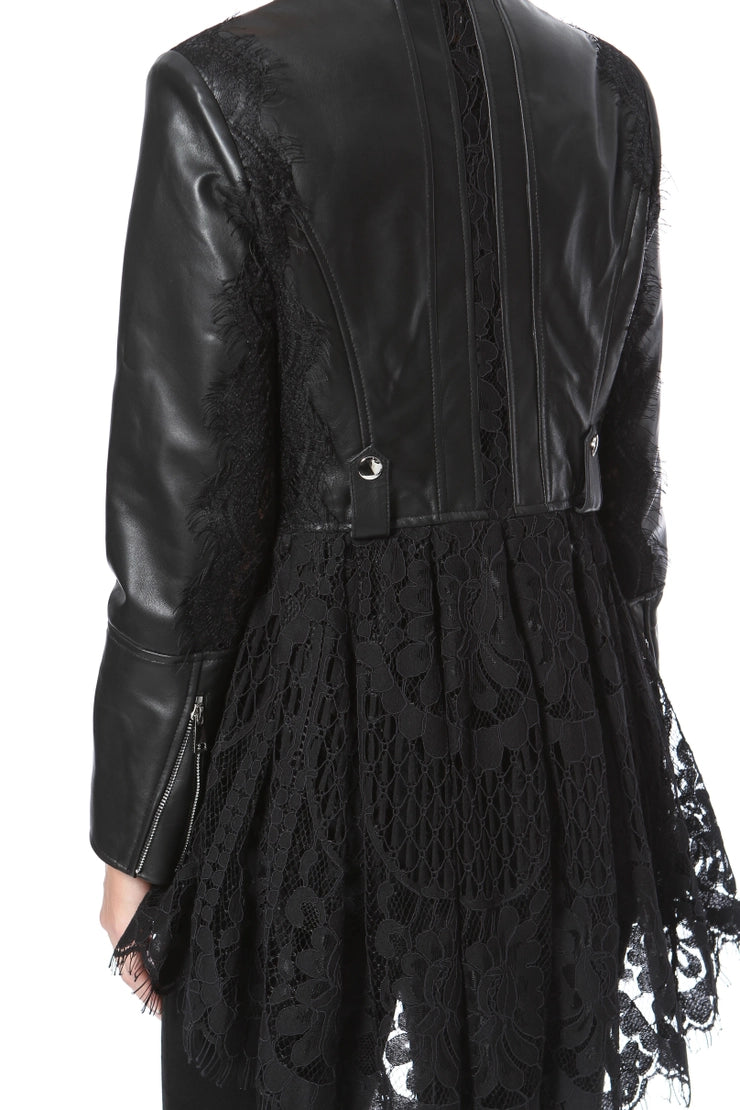 Leather & Lace Moto Jacket (Re Stock Arrives 2/7)