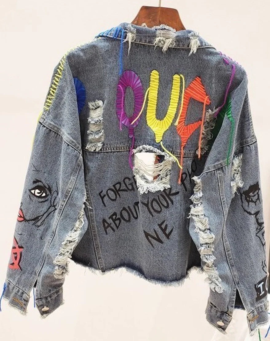 Penelope Embellish Denim Jacket (Re Stock Arrives (2/28)