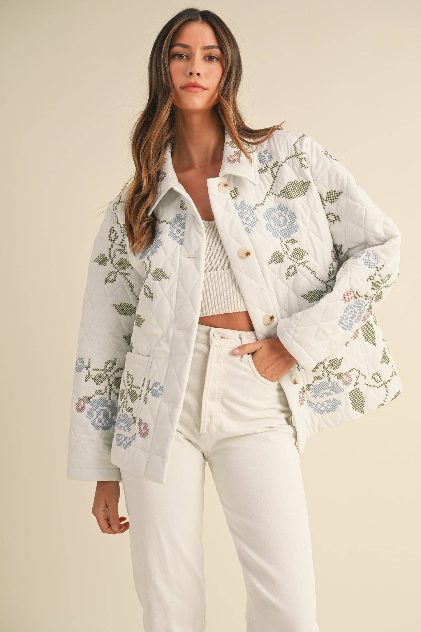 Keiza Floral Quilted Jacket (Re Stock 10/20)