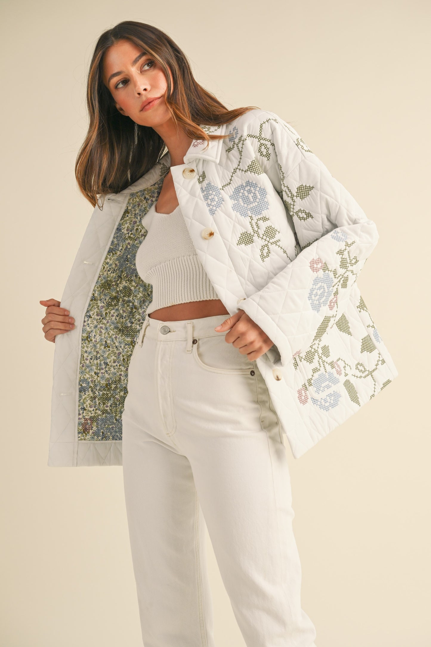 Keiza Floral Quilted Jacket (Re Stock 10/20)