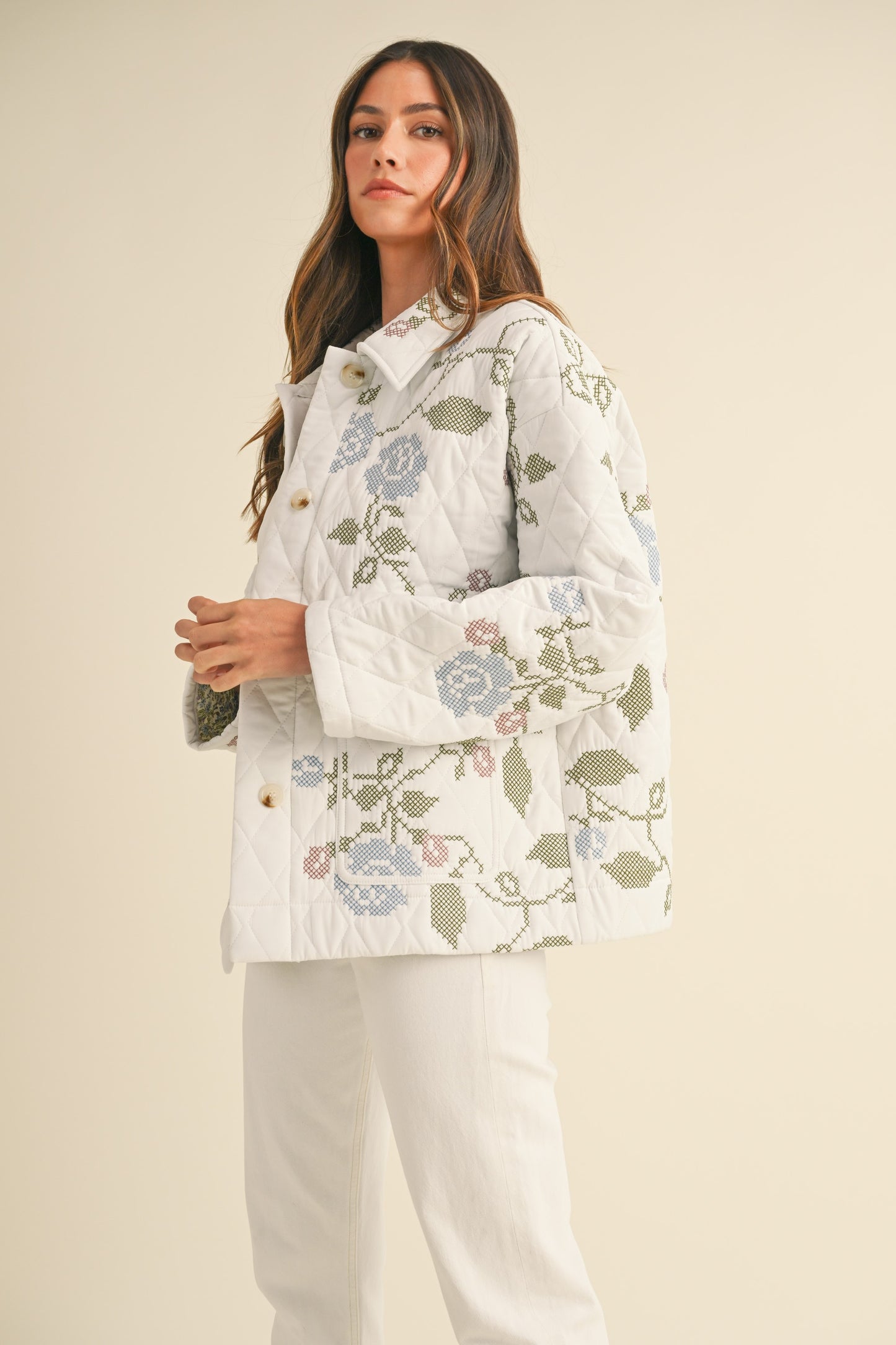 Keiza Floral Quilted Jacket (Re Stock 10/20)