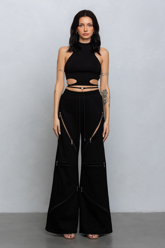 Valentina Wide Leg Fleece Pant