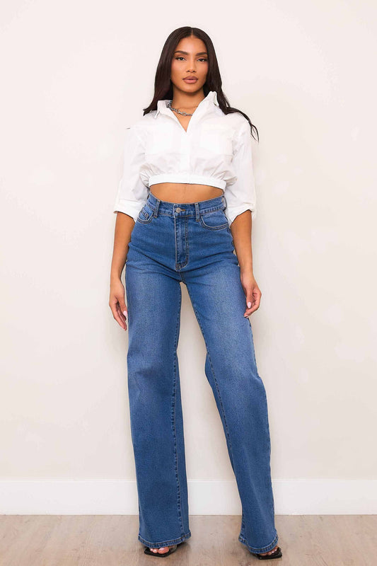 Jackie High-Rise Essential Wide Leg Jeans (Re Stock 10/20)