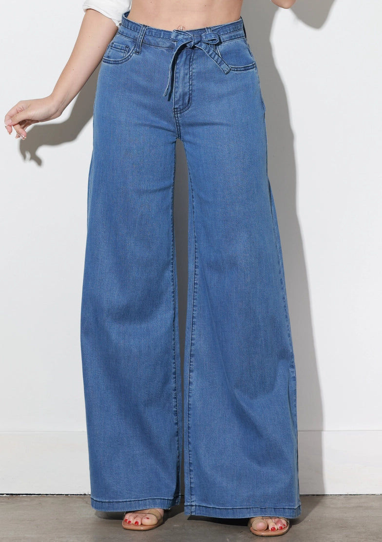 Waist Strap Wide Leg Pants (Pre Order Arrives 4/2)