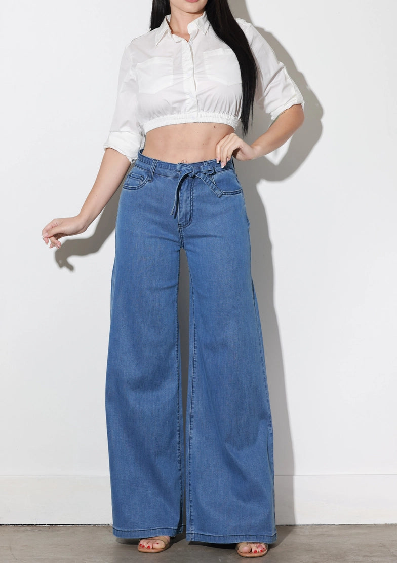 Waist Strap Wide Leg Pants (Pre Order Arrives 4/2)