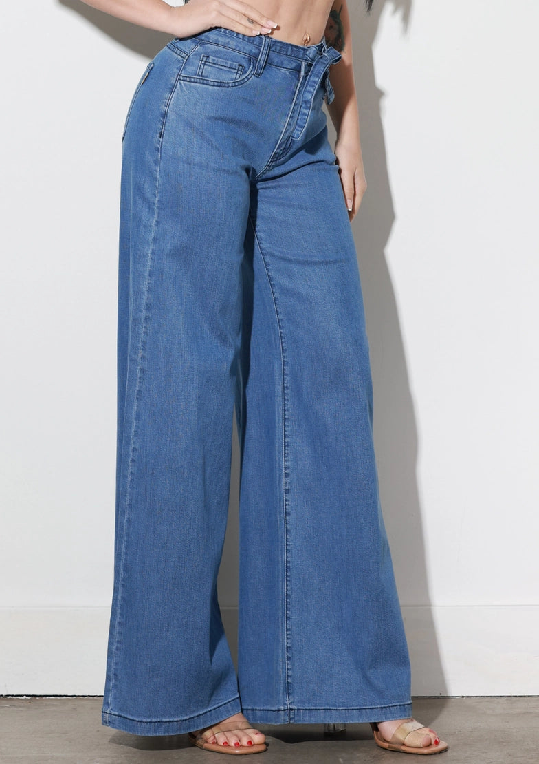 Waist Strap Wide Leg Pants (Pre Order Arrives 4/2)