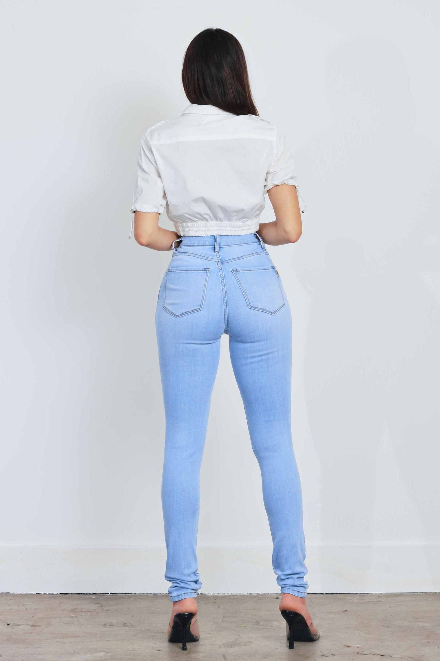 Amerie High Waisted Distressed Knee Skinny Jean (Re Stock 10/20)