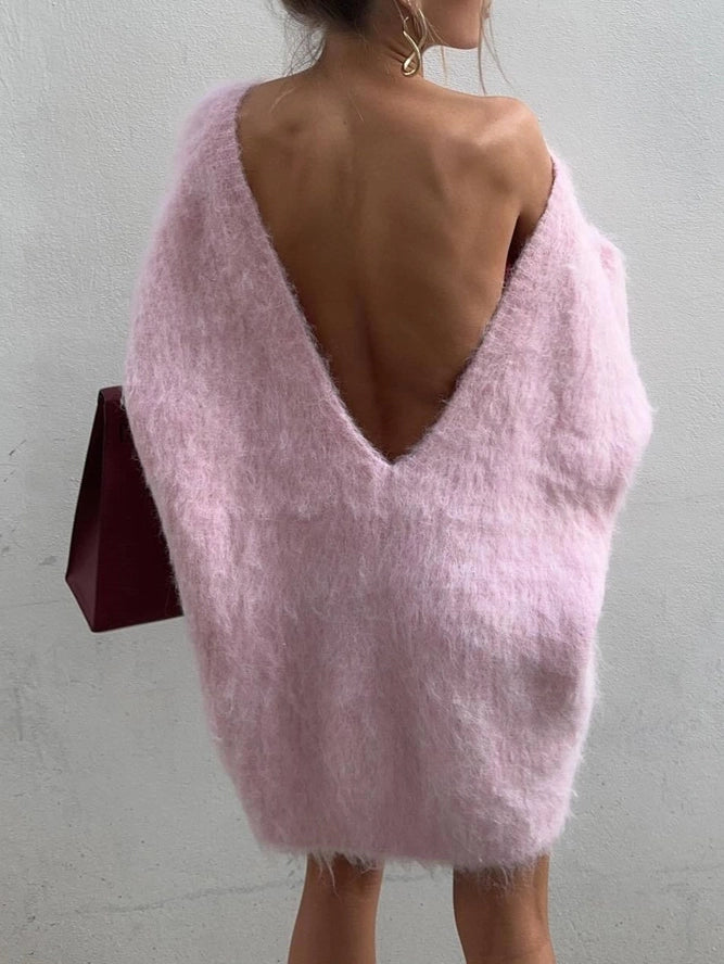 Mia Open Back Oversized Sweater (Pre Order Arrives 1/26)