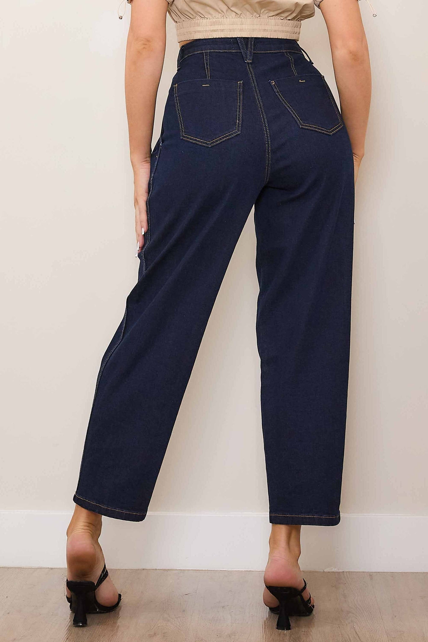 Lizbeth Cropped Barrel Leg Jeans (Re Stock 10/20)