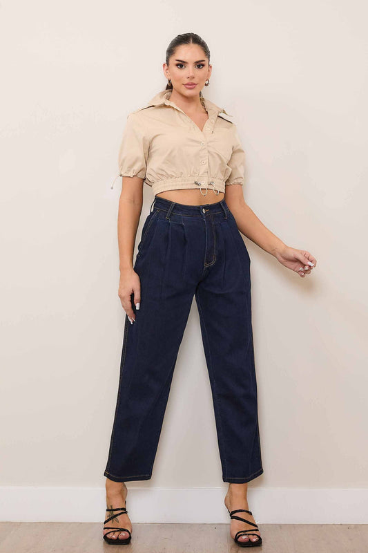 Lizbeth Cropped Barrel Leg Jeans (Re Stock 10/20)