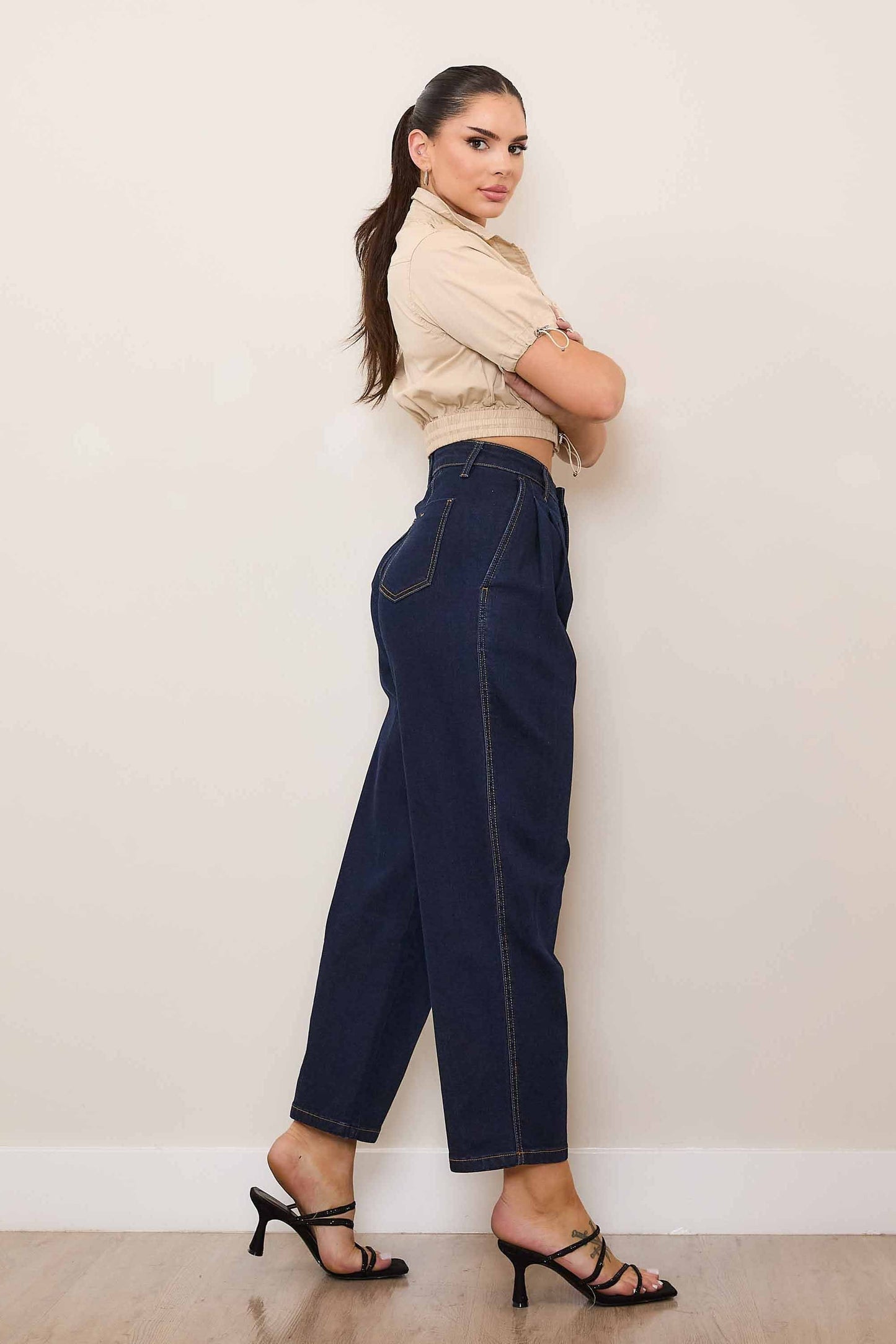 Lizbeth Cropped Barrel Leg Jeans (Re Stock 10/20)